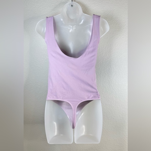 Free People Lavendar‎ Thong Sweetheart neck Thong bodysuit Size M/L - Picture 2 of 6
